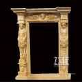 Western Yellow Stone Marble Door Frame Surround With Nude Lady
